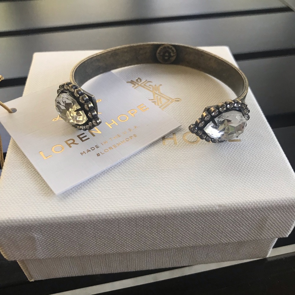 Loren Hope Small Sarra Cuff in Crystal